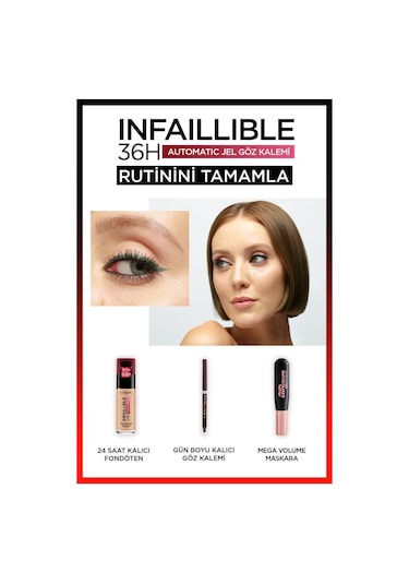 L'Oreal Paris Infaillible Automatic Jel Göz Kalemi - Mat Siyah