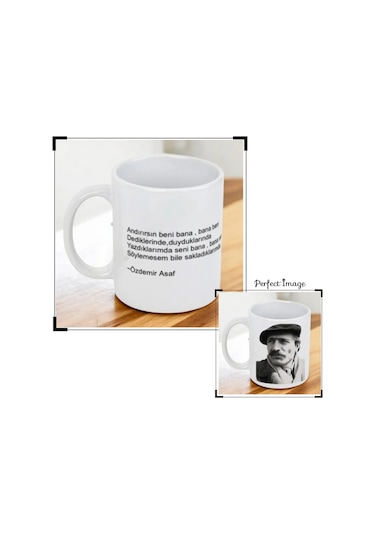 Şair Ve Şiir Tasarımlı Bardak 3-özdemir Asaf Beyaz
