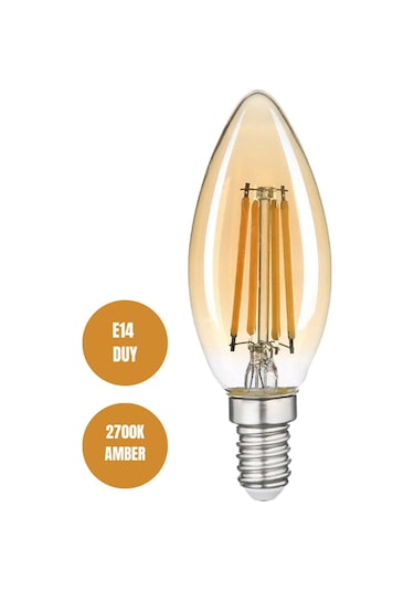 4w Rustik Ampul 2700k Amber Işık E14 Duy