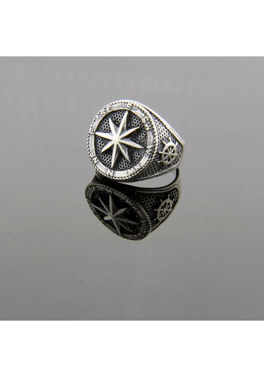 İpek Silver Pusula Yüzük 925 Ayar Gümüş