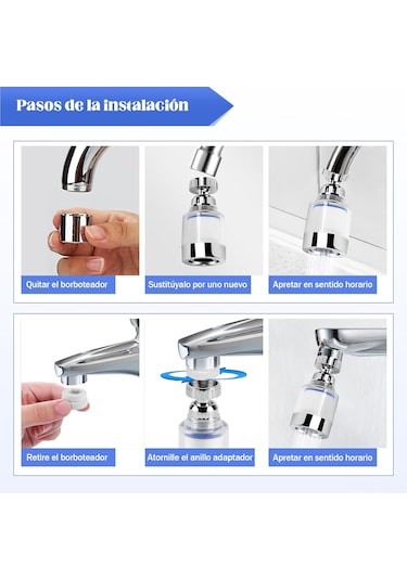 Fosenze 2 Adet Filtreli Musluk Su Temizleyici Seti - Klor Ve Florür Giderici, 360 Döner, 20 Değiştirilebilir Filtre Elemanı Diğer