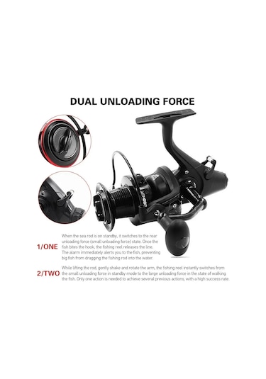 Wezone Wn6000 Tam Metal Gelişmiş İki Yönlü Frenli Makyajlı Olta Makinesi - Uzun Atışlı Saçma Olta - Sahte Balık Avı İçin Optimal Kontrol