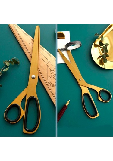 Omeniv Vintage Retro Gold Pirinç Ton Minimal Makas