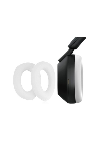 1 Çift Sony Wh-1000xm5 Kulaklık Deri Sünger Kapak Kulaklıklar Beyaz Beyaz