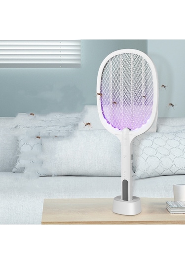Usb Şarj Edilebilir Elektrikli Sineklik Ev Sivrisinek Öldürücü Beyaz