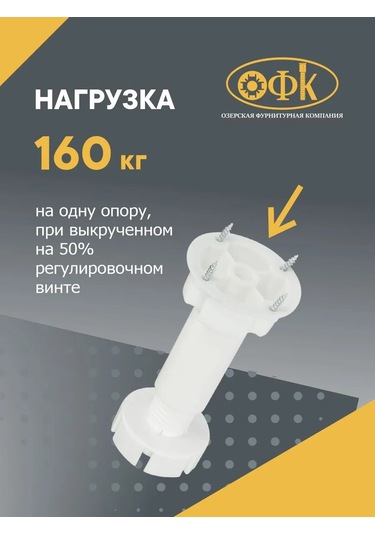 Ofk Mobilya Ayakları Ayarlanabilir 95-125 Mm 4 Adet 144099253 Beyaz