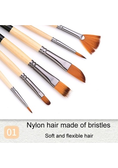 Willowhaven Zhu Tıng 18 Adet 2 Renkli Naylon Kıl Boya Fırça Seti, Bez Çanta Ve Siyah Çubuklu, Boyama Suluboya Fırçaları