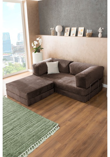 Argimo Godila Yatak Köşe Koltuk Kahverengi