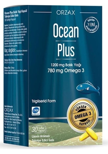 Ocean Plus 1200 Mg Balık Yağı 90 Kapsül