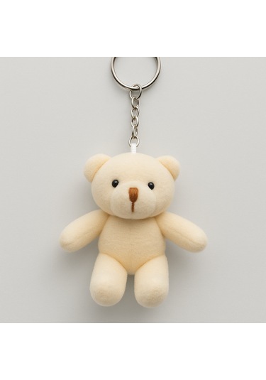 Sevgililer İçin Ayıcık Anahtarlık Sevimli Ve Anlamlı Hediye Bej