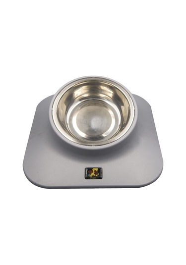 Cbtx Pugga Pet Paslanmaz Çelik Kaymaz Tek Kase Kedi Köpek Eğimli Boyun Besleyici