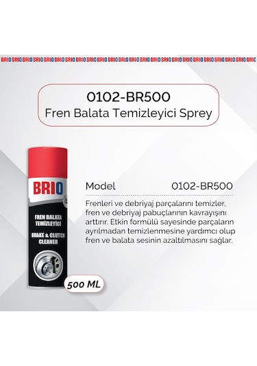 Brio Fren Balata Temizleyici Sprey 500 Ml 2'li