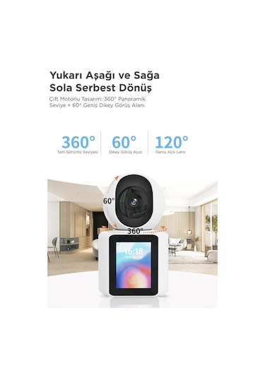 Torima Cmr-11 Monitörlü Smart Ip Full Hd 360 Akıllı Güvenlik Kamerası Bebek Kamerası
