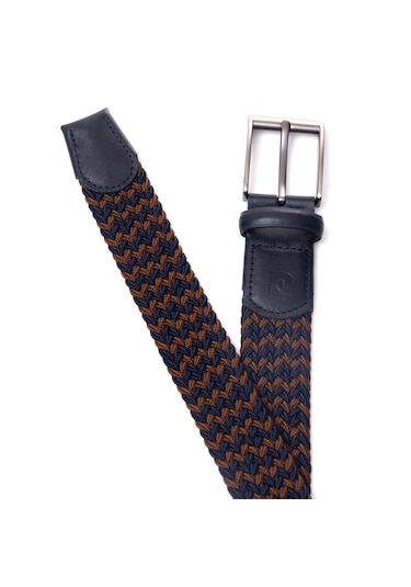Pierre Cardin Multi Renk Örgü Erkek Kemer En 3,5 Cm Pc-1745 Kahverengi - Lacivert