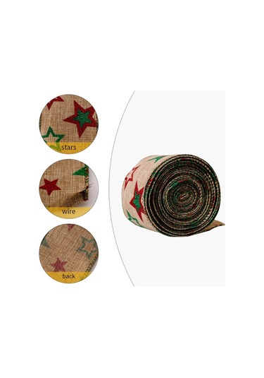 5 M X 6 Cm Noel Kurdele Hediye Dekorasyon Şerit C-pentagram