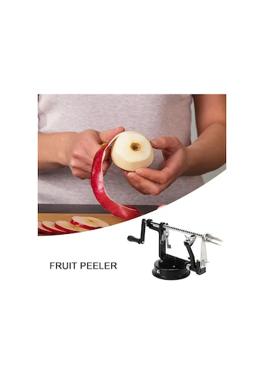 Myinkai 1 Adet 3 İn 1 El-krank Kırpma Meyve Patates Elma Soyucu Koyu Kırmızı