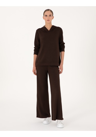 Pierre Cardin Kadın Kahverengi Sweatshirt 50314972-vr029 Kahverengi