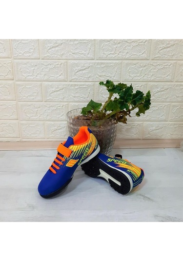 Mpone 1368 Mavi-turuncu Erkek Çocuk Halısaha Futbol Ayakkabı 001