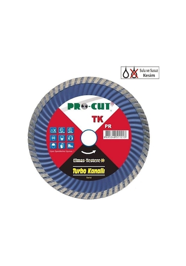 Procut Tk 230 Mm Turbo Kanallı Elmas Testere