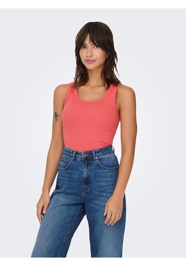 Only Onleasy S/l Tank Top Jrs Kadın Askılı Bluz 15315571 Narçiçeği