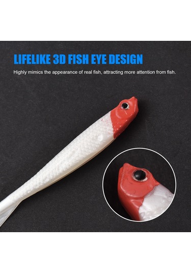 Reedark 5 Adet Tpe Yumuşak Biyomimetik Balık Yemleri - Esnek Kuyruk Ve 3b Göz Tasarımı İle Tatlı/salt Su Balıkçılığı