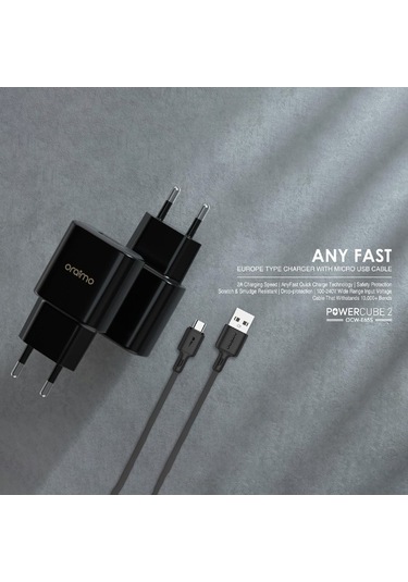 Fastbuy Siyah 2a Lightning Şarj Seti, Euro Şarj Aleti + 1m Kablo, Ani Akım, Kısa Devre & Sıcaklık Koruma