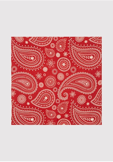 Mavi - Kırmızı Bandana 1912969-10076 Kırmızı