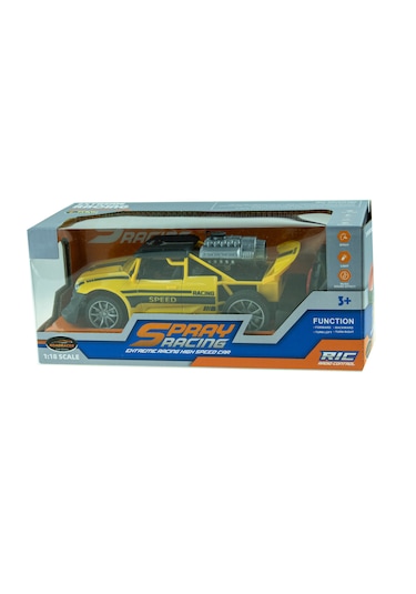 1:18 Sc Uzaktan Kumandalı Spray Araba Duman Çıkaran Sarı Şarjlı