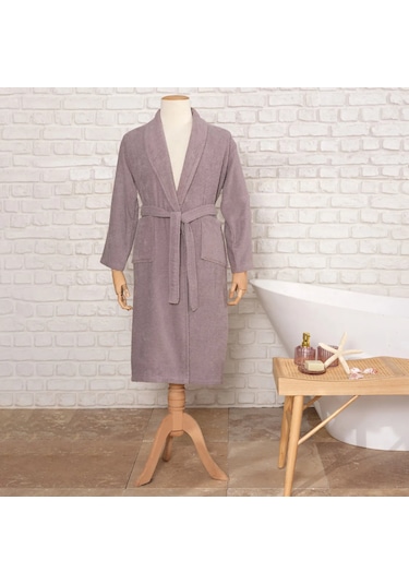 Karaca Home Daily Soft Gri %100 Pamuk Erkek Bornoz L/XL