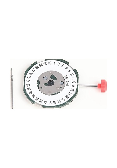 Xurunkeji 2115 Saat Hareketi + Sap + Pil 2035 Erkek Tek Takvim Altı Noktalı Elektronik Kuvars Saat Hareketi Değişimi Gümüş