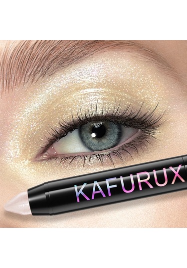 24 Renk Sedefli Glitter Göz Farı Eyeliner Kalem Su Geçirmez Mat Çıplak Göz Farı 14 Dark Topaz