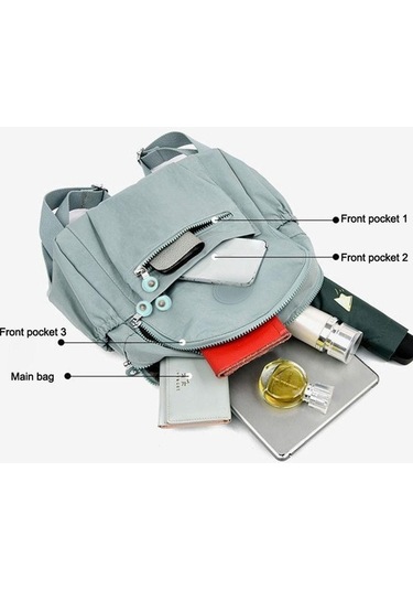 Ganzhoushop Sky Sırt Sırt Seyahat Omuz Moda Mini Küçük Kapasiteli Hafif Çantası Çantası Çantası Büyük Blue Bf Çok Renkli