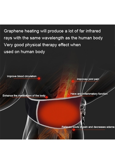 Butu Usb 5v Grafen Termal Fizyoterapi Isıtma Kemeri Gri