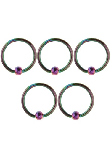 Dolıty 60 Parça Toptan Dil Kaş Dudak Göbek Halkası Renkli Çok Renkli