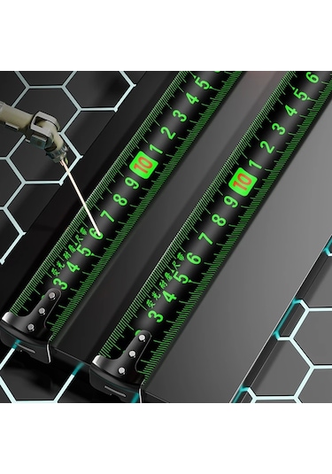 Beyaz 5 M 25mm-floresan Mezura 3 5 7.5 10 M Kalınlaşmış Şeffaf Ahşap Cetvel Yüksek Karbon Çelik Metre Ölçer Mesafe Ölçüm Bandı