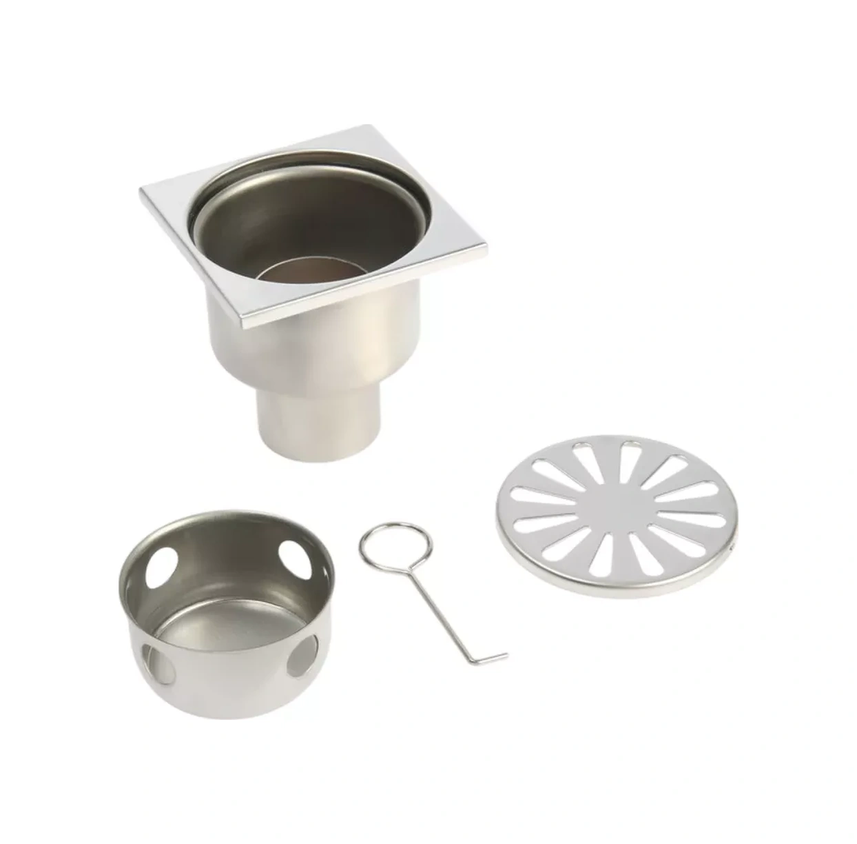 Tım Duş İçin 100x100 Mm Dikey Çıkışlı Gider 219956942 Krom