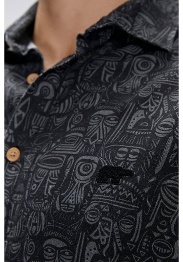 25,01,30,009 Merle Bad Bear K.kol Gömlek Siyah