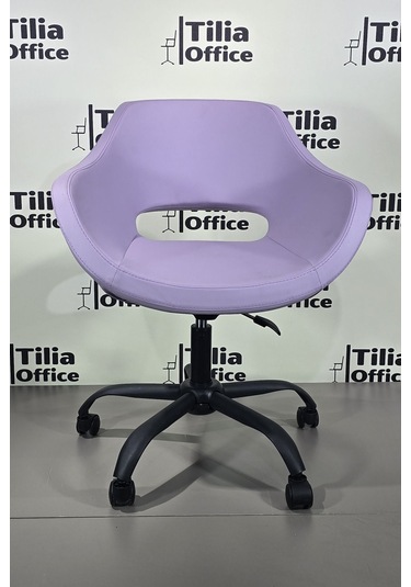 Monaco Çalışma Kesim Koltuğu Yonca Tekerlekli Siyah Ayak Lila