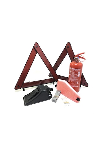 7 Parça Trafik Seti Araç Muayene Yönetmenliğe Uygun Bez Çantalı