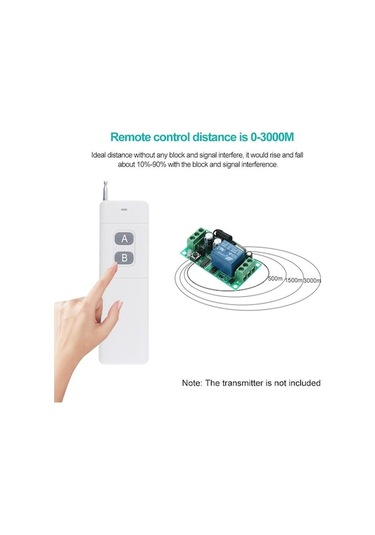 Trendooze Yüksek Verici Uzun Uzaktan Taşınabilir Rf Mhz Mesafe Menzilli M Kumanda Jms Güç Ch Anahtarlık 433 3000 2ch 2 Uw