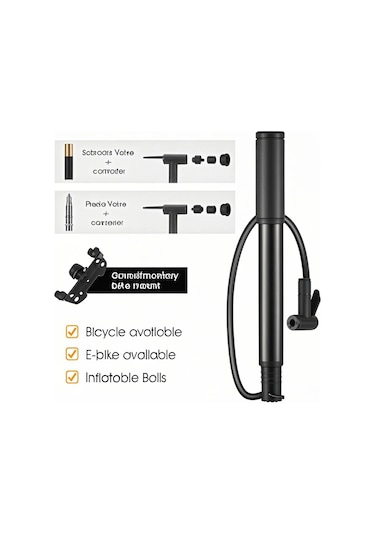 Ranyeek West Bıkıng Portatif Bisiklet Pompası, Bisiklet Ve Basketbol Topu Şişirme, 90psı, Turuncu Turuncu