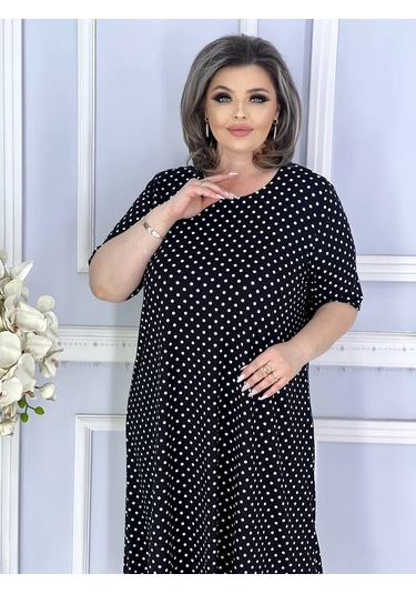 Adenashop Günlük Büyük Kıyafet A-kesim Elbise 445402456