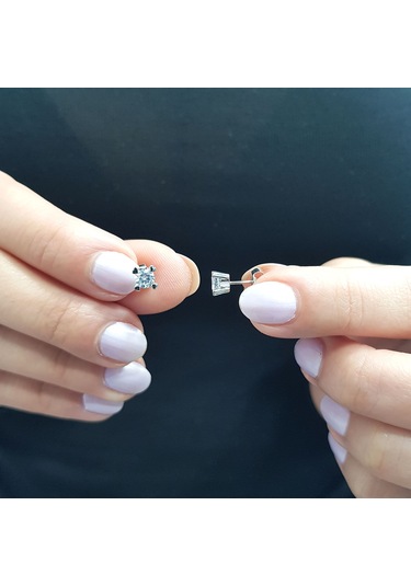 Lova 0.64 Karat Pırlanta Tektaş Küpe - 3040022