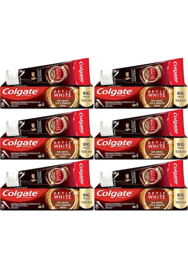 Colgate Diş Macunu Optic White 125ml Çay-kahve-sigara 6 Lı Set