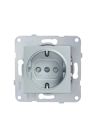 Viko Artline Novella-Trenda Gümüş Çocuk Korumalı Çerçevesiz Topraklı Priz