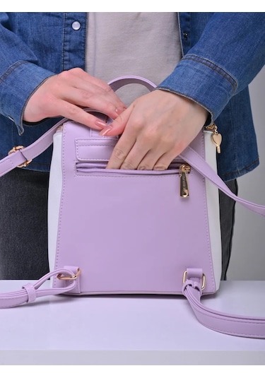 Daniele Patrici Şehir Tipi Deri Sırt Çantası 210533456 Violet