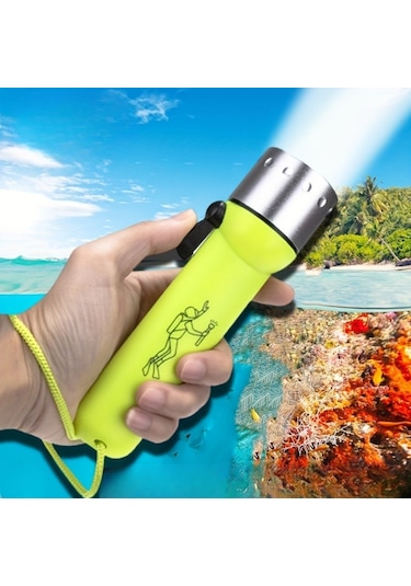 Süper Parlak Led Su Altı Dalış Feneri Taşınabilir, Su Geçirmez Çok Renkli