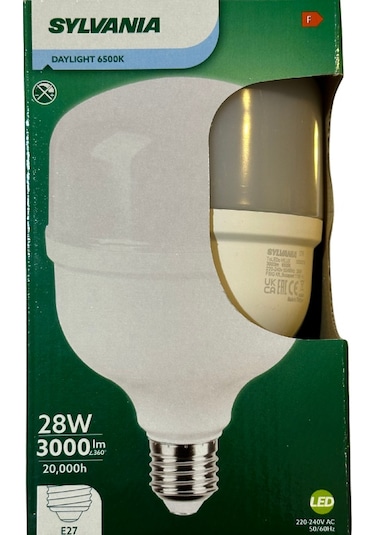 Sylvania 28w 6500k Beyaz Işık E27 Duylu Torch Ampul 2 Adet
