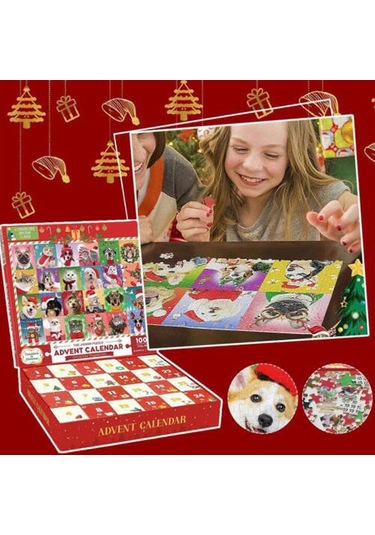 2025 Noel Hayvan Advent Takvimi Yapboz 1008 Parçalı Hediye Yetişkinler Ve Çocuklar