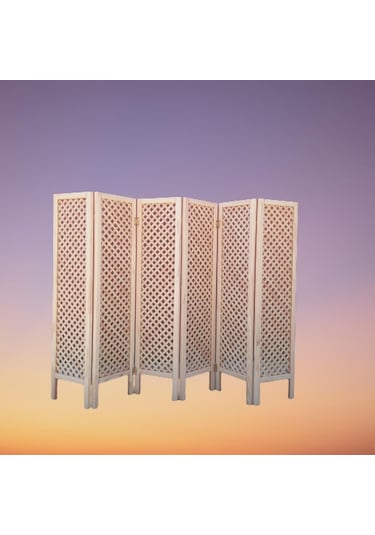 Ahşap Paravan 6 Kanatlı Oda Bölme